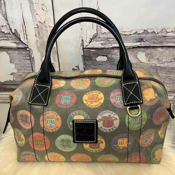 Dooney & Bourke Vintage Medallion Print Coated Canvas Bag - Picture 1 of 9